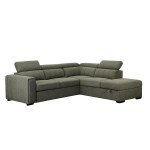 Dešininė kampinė sofa Home4You Odelia-2 RC, žalia