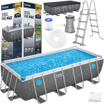 Karkasinis baseinas Bestway Splashview, 488 x 244 x 122 cm, su filtru