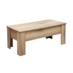 Kavos staliukas Home4You Evelekt 100x50x42 cm, smėlio