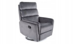 Signal Meble Argos Velvet Recliner Armchair, Grey