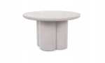 Rosalia kavos staliukas – modernus apvalus mikrocemento stalas 80 cm, šviesiai pilka