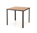 Lauko stalas Halmar Fierro, 80x80x75 cm, rudas