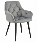 2-jų valgomojo kėdžių komplektas Jork, 56x62x83,5 cm, pilka