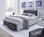Lova Halmar Cassandra 160x200 cm, juoda/balta