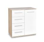 Komoda Halmar Lima Km2, baltos/ąžuolo spalvos