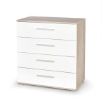Komoda Halmar Lima Km3, baltos/ąžuolo spalvos