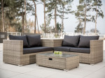 Lauko baldų komplektas Patio Florence, pilka/ruda