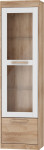 Vitrina Maximus 1D, ąžuolo/baltos spalvos