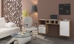 Rašomasis stalas Hanger, ąžuolo/baltos spalvos