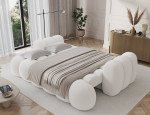 Sofa-lova Eltap Cotonn, 256x119x105 cm, balta