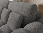 Sofa-lova Eltap Cotonn, 256x119x105 cm, pilka