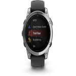 Garmin fenix E AMOLED 47mm Sidabrinis išmanusis laikrodis su Grafito dirželiu