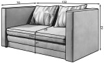 Miegamasis fotelis-sofa NORE Neva, šviesiai pilka