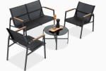 Lauko baldų komplektas MANGO CAFFE, Black