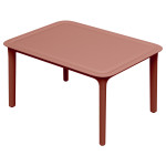 Plastikinis lauko stalas Ferne Rimo apvalus raudonas, praktiško dizaino