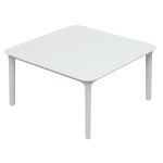 Lauko kavos staliukas Ferne Rimo baltas kvadratinis 77,5 x 77,5 cm