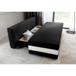Sofa NORE Calia, juoda/balta