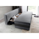 Sofa NORE Calia, pilka/juoda