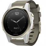 Garmin fēnix® 5S Sapphire Champagne/Gray Suede