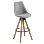 2-jų baro kėdžių komplektas Dima, pilkos/ąžuolo spalvos