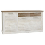 Komoda Duro DURK231L, baltos/ąžuolo spalvos