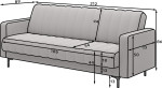 Sofa-lova Eltap Roneyy, 212x89x86 cm, geltona