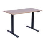 Aukščio reguliuojamas rašomasis stalas Home4you ERGO FIT 1 variklis 120x68 cm juodas/ąžuolas