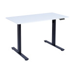 Reguliuojamo aukščio rašomasis stalas Home4you ERGO FIT 120x68 cm, juodas metalas, elektrinis