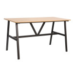 Valgomojo stalas Home4You SVEA 140x70 cm modernus uosis/juodo metalo rėmas