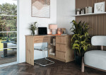 BEGA Desk, Artisan Oak – klasikinis kampinis rašomasis stalas su stalčiais