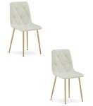 2-jų kėdžių komplektas Leobert Libra, baltas