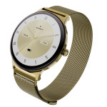 Garett Verona 2 Glow Gold Mesh Steel išmanusis laikrodis – elegantiškas AMOLED dėvimas įrenginys moterims
