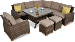 Lauko baldų komplektas TOLEDO DINING, Brown