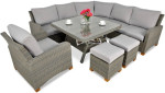 Lauko baldų komplektas TOLEDO DINING, Grey