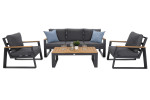 Lauko baldų komplektas Rimini, Dark Grey / Grey Melange