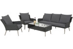 Lauko baldų komplektas Almeria, Grey / Grey Melange