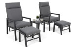 Lauko baldų komplektas Morton, Dark Grey / Grey