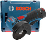 Bosch Professional GWS 12V-76 kampinė šlifuoklė + 2 akumuliatoriai 3,0Ah + L-BOXX 75mm skersmuo - 06019F200B