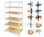 Metalinė lentyna Helios balta 196x120x60 cm, 6 lentynos, 175 kg/lentyną