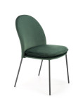 Halmar K443 tamsiai žalia aksominė valgomojo kėdė