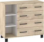 Komoda Meblocross 4SP, šviesiai ruda
