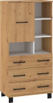 Vitrina Meblocross 1D3SP, ruda