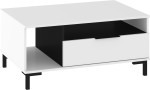 Kavos staliukas Meblocross Fresh FRE-05, baltas/juodas
