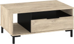 Kavos staliukas Meblocross Fresh FRE-05, šviesaus ąžuolo/juodos spalvos