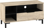 TV staliukas Meblocross Fresh FRE-12, šviesaus ąžuolo/juodos spalvos