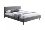 Łóżko Acoma – Modern Double Bed 160x200, Solid Wood, Grey