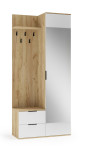 CORAL Hall System Gold Oak / White – Elegant Classic Hallway Storage