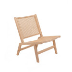 Homla POLURA Rotango Fotelis, Rudos Spalvos – Skandinaviško Stiliaus Komfortas