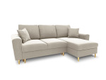 Minkštas kampas su miegojimo funkcija Micadoni Home Kyoto, Light Beige