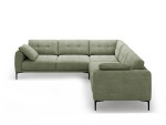 L formos minkštas kampas Micadoni Home Bemy, Dark Olive Green